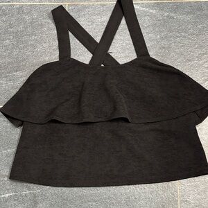 Madewell Black Layered Crop Top